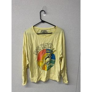 Lucky Brand Women's Pink Floyd Long Sleeve Graphic Crew Size S